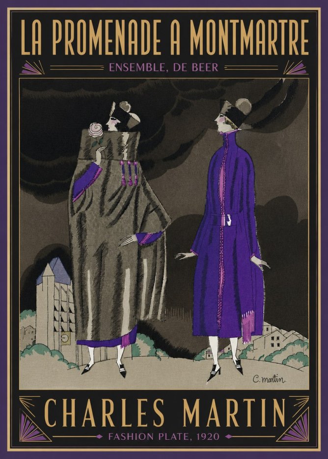 Charles Martin La Promenade a Montmartre No6 - Affiche