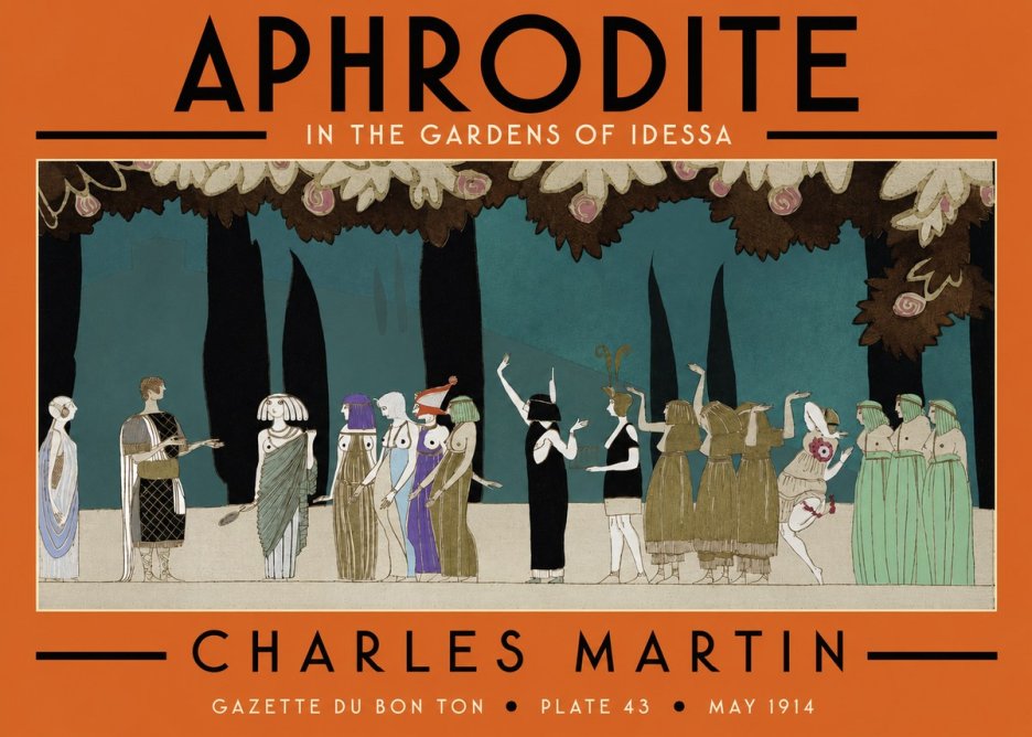 Charles Martin Aphrodite in the Gardens of Idessa No4 - Affiche