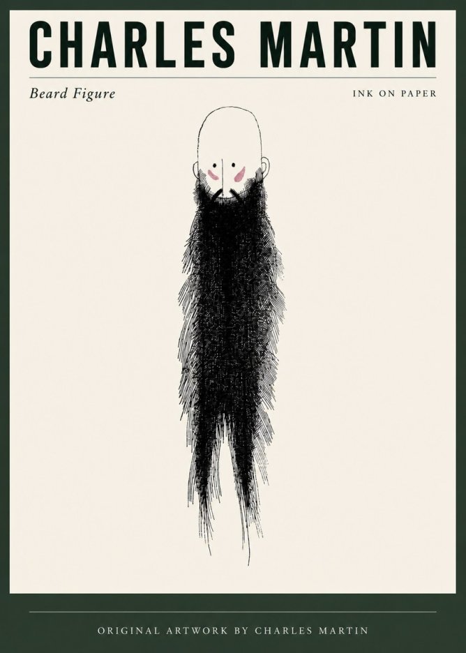 Charles Martin Beard Figure No3 - Affiche