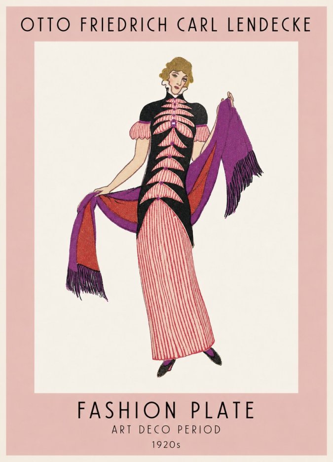 Otto Friedrich Carl Lendecke Fashion Plate I No1 - Affiche