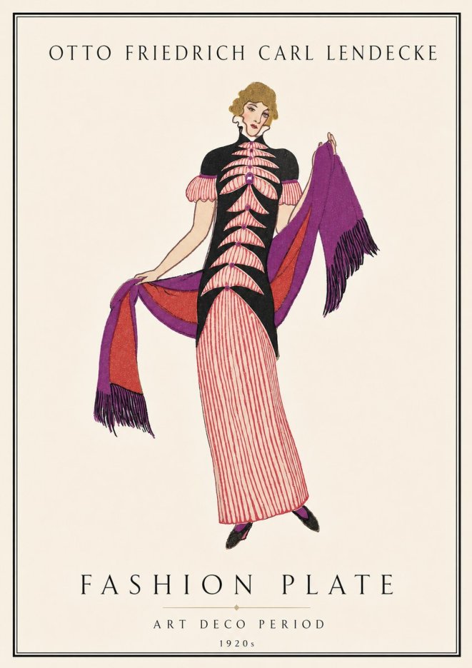 Otto Friedrich Carl Lendecke Fashion Plate I No2 - Affiche