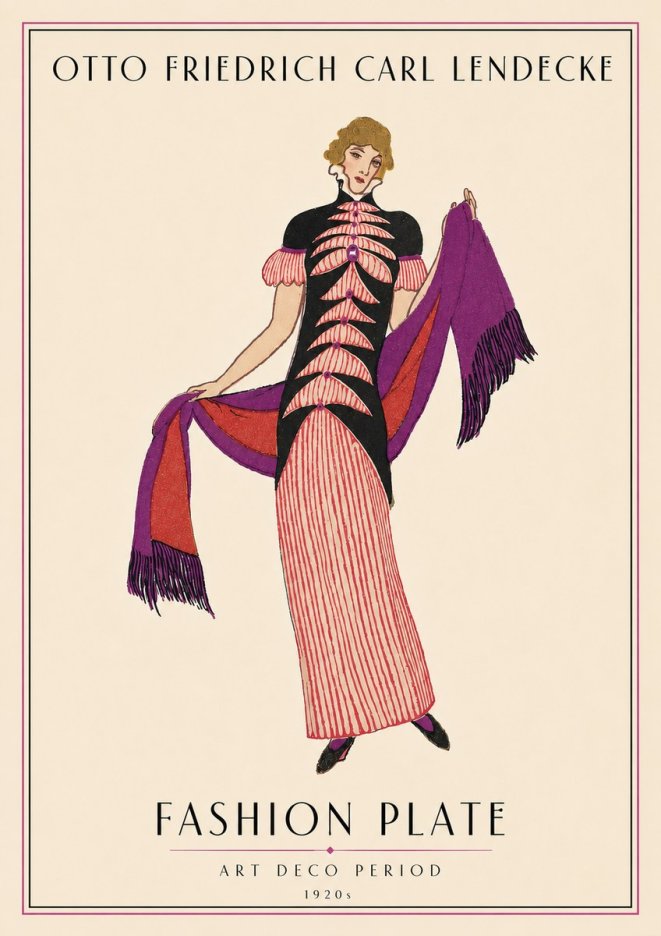 Otto Friedrich Carl Lendecke Fashion Plate I No4 - Affiche