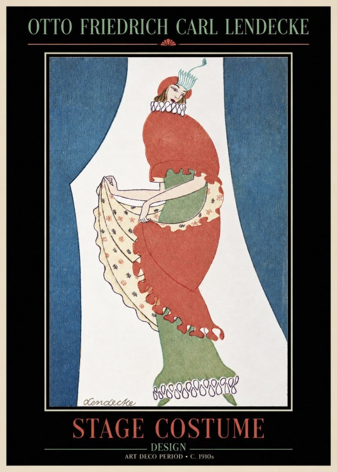 Otto Friedrich Carl Lendecke Stage Costume No2 - Affiche