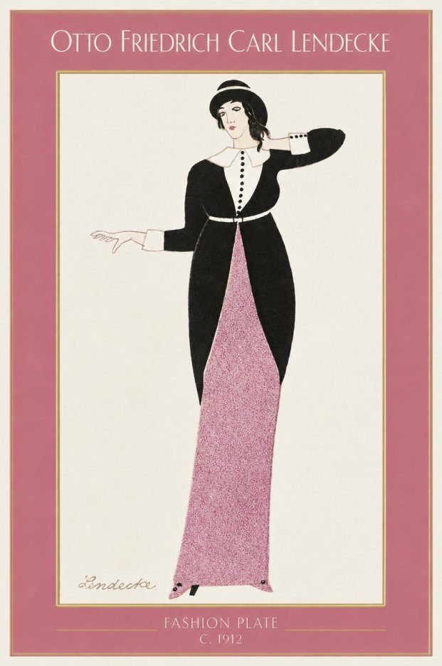 Otto Friedrich Carl Lendecke Fashion Plate II No1 - Affiche