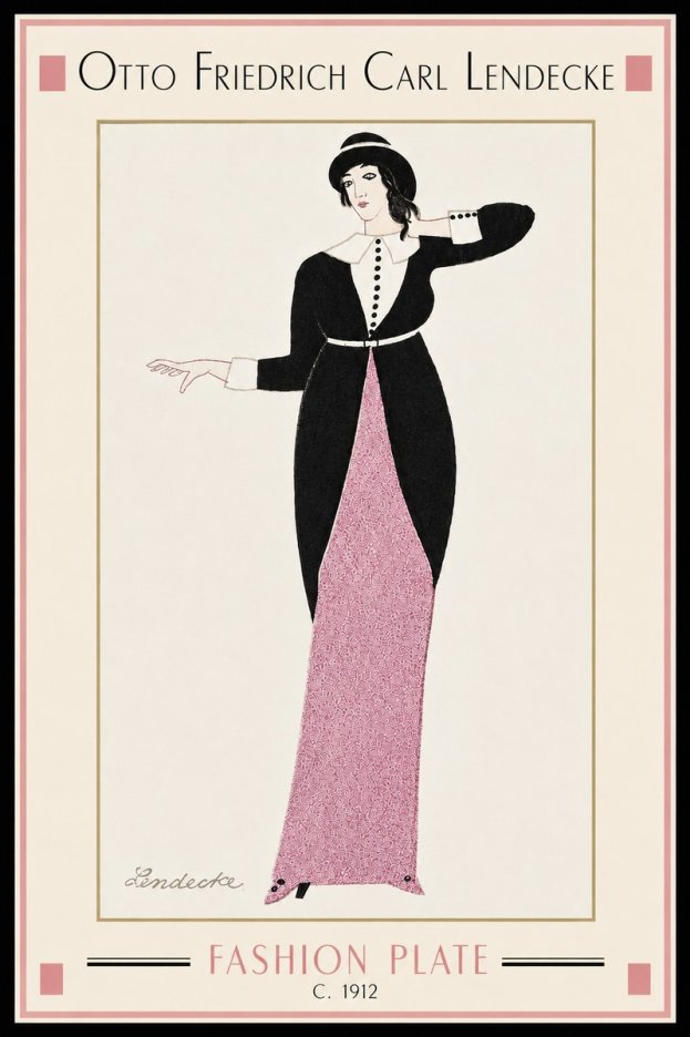 Otto Friedrich Carl Lendecke Fashion Plate II No4 - Affiche