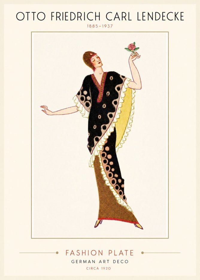 Otto Friedrich Carl Lendecke Fashion Plate III No1 - Affiche