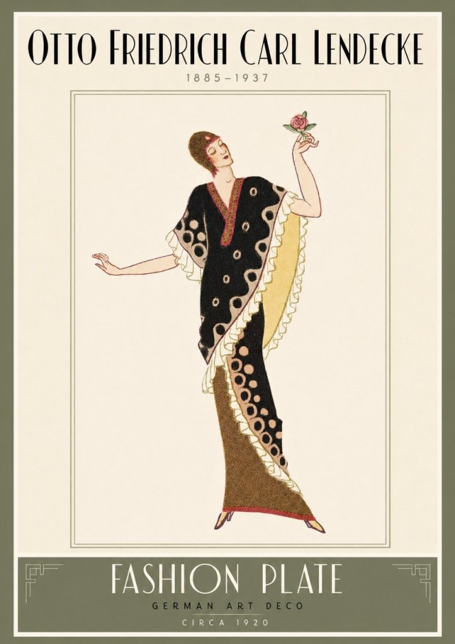 Otto Friedrich Carl Lendecke Fashion Plate III No2 - Affiche
