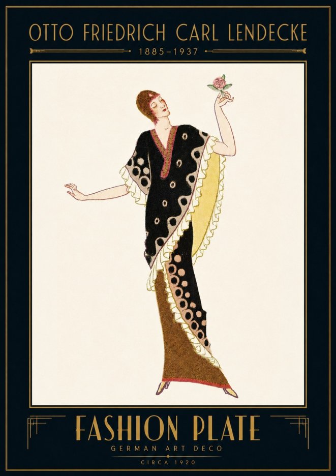 Otto Friedrich Carl Lendecke Fashion Plate III No4 - Affiche