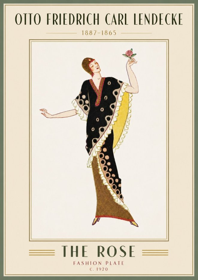Otto Friedrich Carl Lendecke Fashion Plate III No5 - Affiche