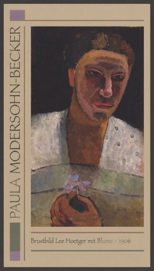 Paula Modersohn-Becker Brustbild Lee Hoetger Mit Blume No1 - Affiche