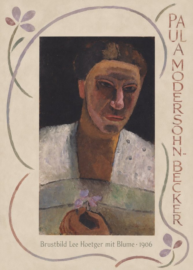 Paula Modersohn-Becker Brustbild Lee Hoetger Mit Blume No3 - Affiche