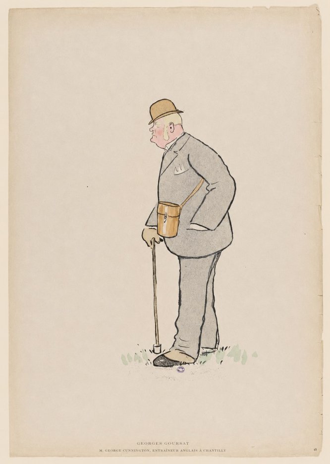 Georges Goursat M. George Cunnington, Entraîneur Anglais À Chantilly No6 - Affiche