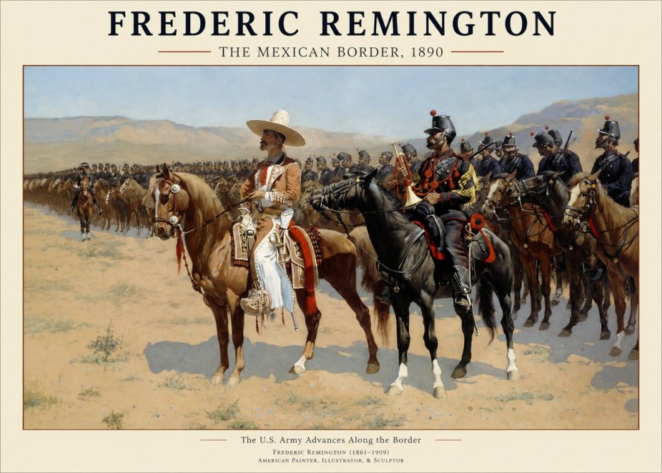 Frederic Remington The U.s. Army Advances Along the Border No1 - Affiche
