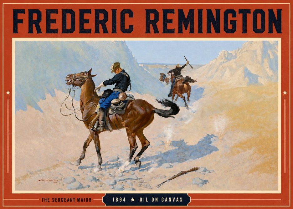 Frederic Remington The Sergeant Major No4 - Affiche