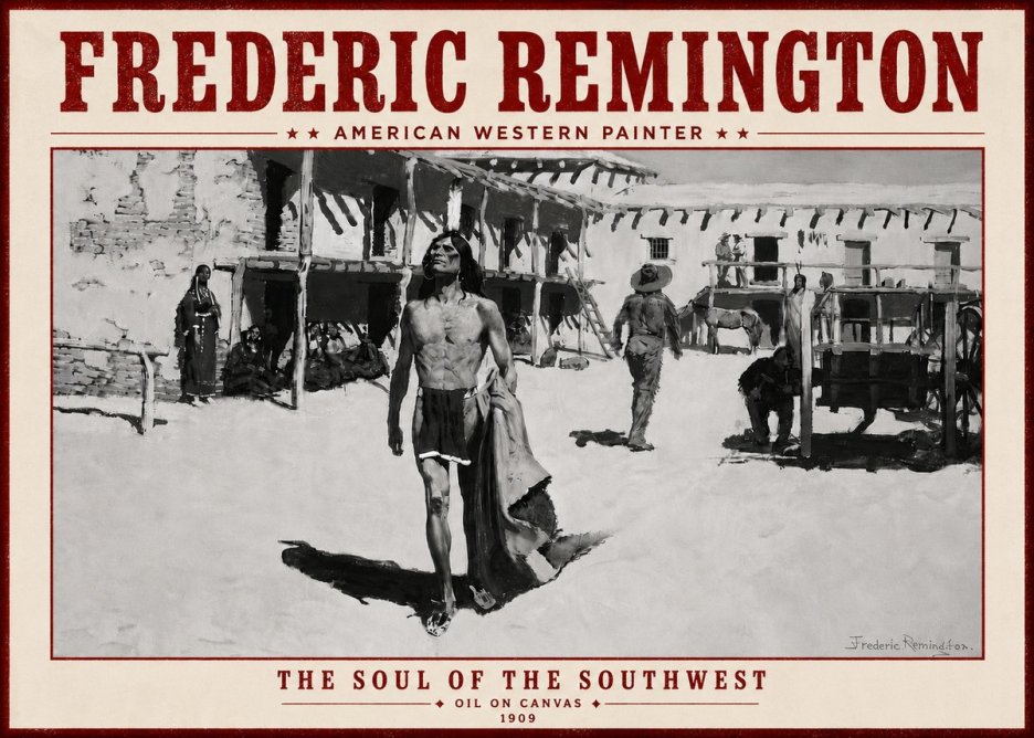 Frederic Remington The Soul of the Southwest No6 - Affiche