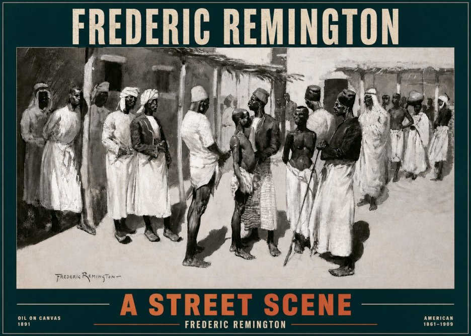 Frederic Remington A Street Scene No2 - Affiche