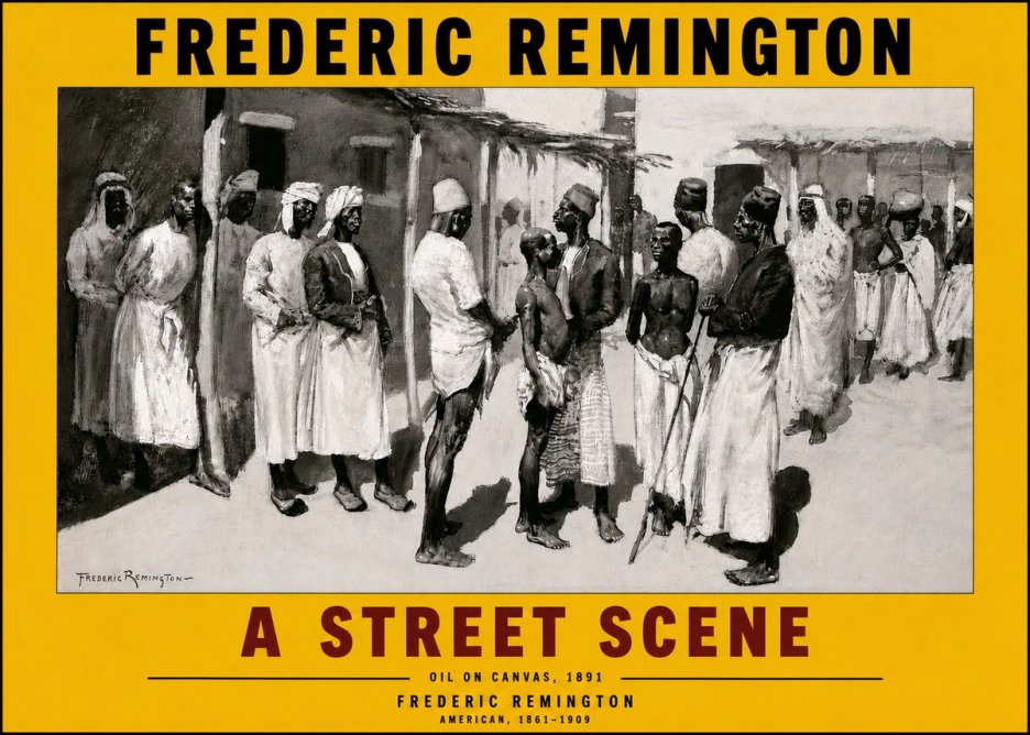 Frederic Remington A Street Scene No4 - Affiche