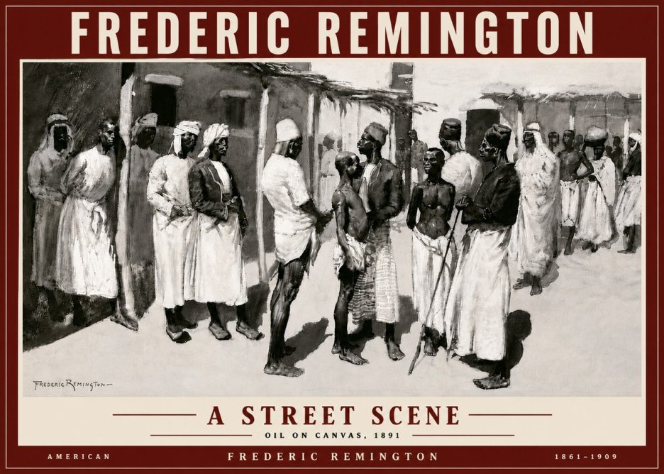 Frederic Remington A Street Scene No5 - Affiche