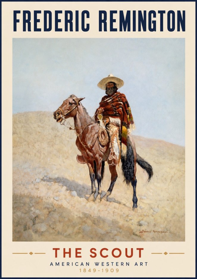 Frederic Remington The Scout I No3 - Affiche