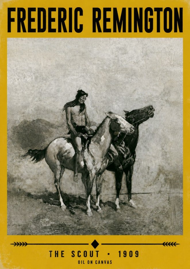 Frederic Remington The Scout II No3 - Affiche
