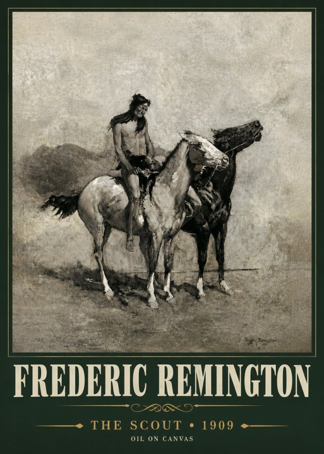 Frederic Remington The Scout II No4 - Affiche