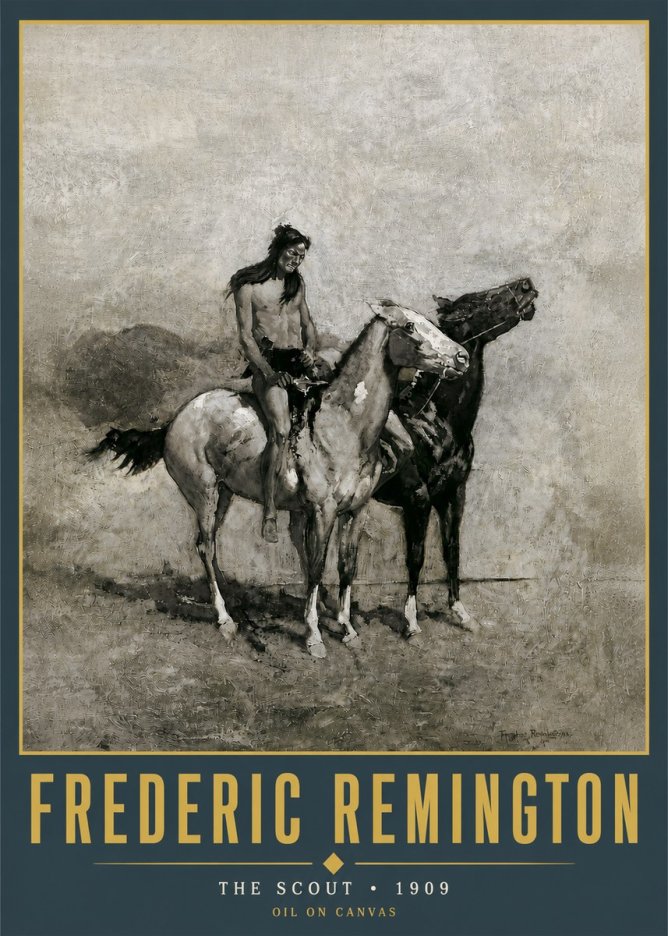 Frederic Remington The Scout II No5 - Affiche