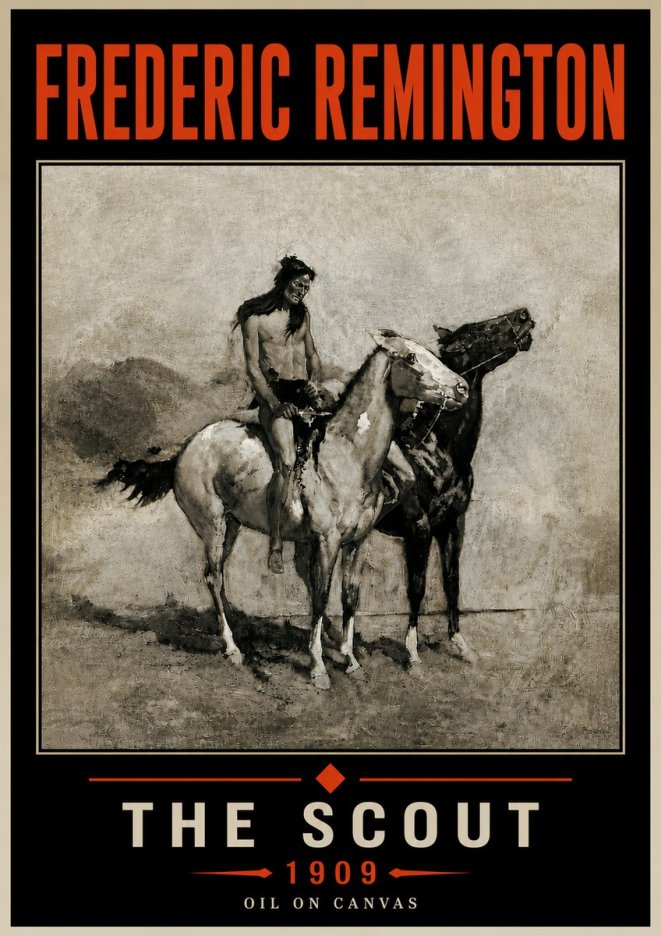 Frederic Remington The Scout II No6 - Affiche