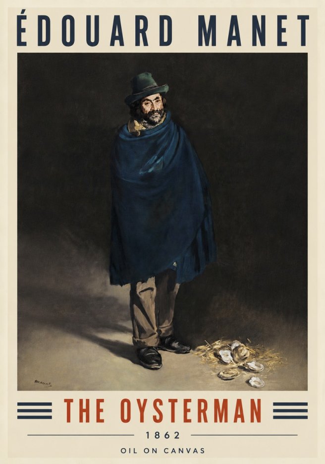 Édouard Manet The Oysterman No4 - Affiche