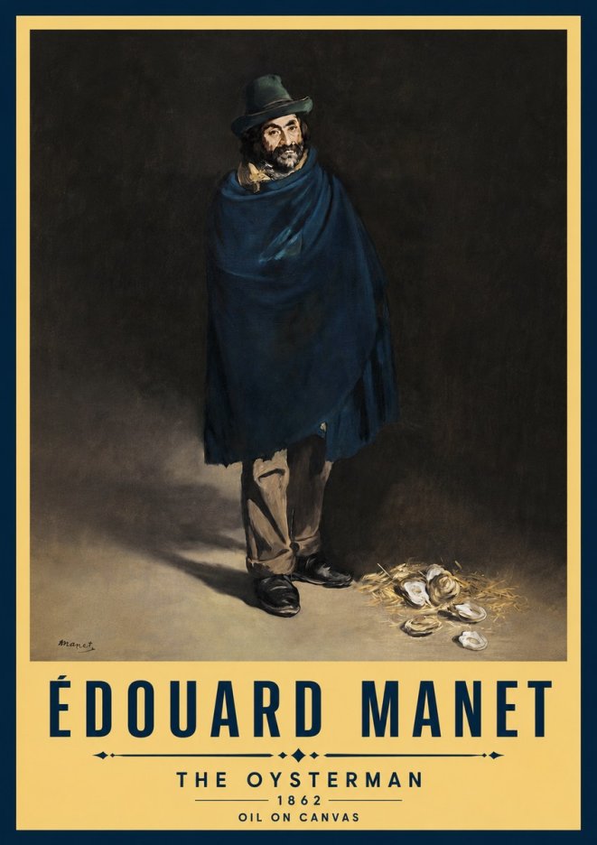 Édouard Manet The Oysterman No5 - Affiche