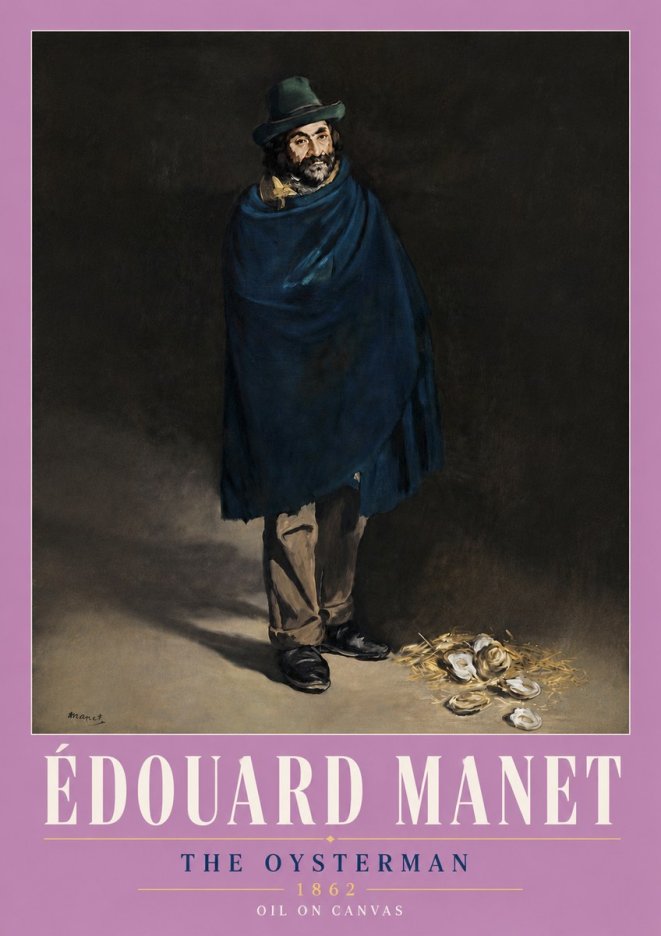 Édouard Manet The Oysterman No6 - Affiche
