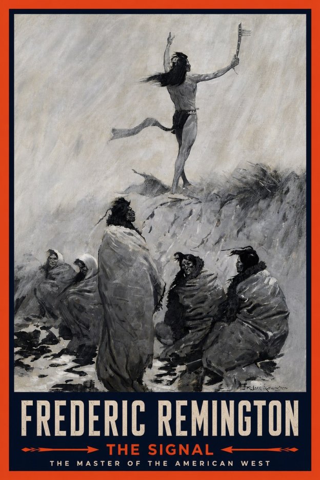 Frederic Remington The Signal No4 - Affiche