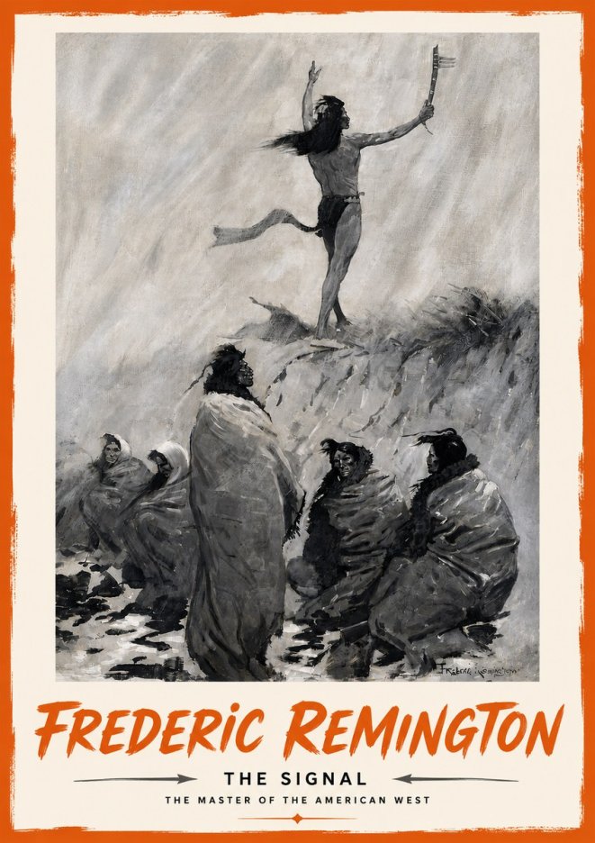 Frederic Remington The Signal No6 - Affiche