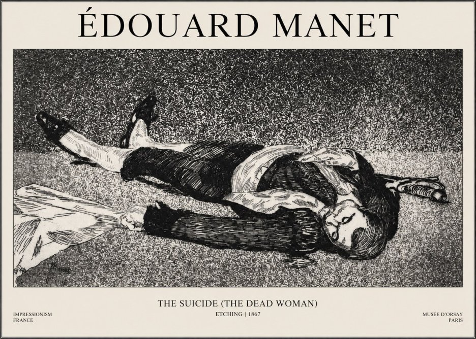 Édouard Manet The Suicide (the Dead Woman) No1 - Affiche
