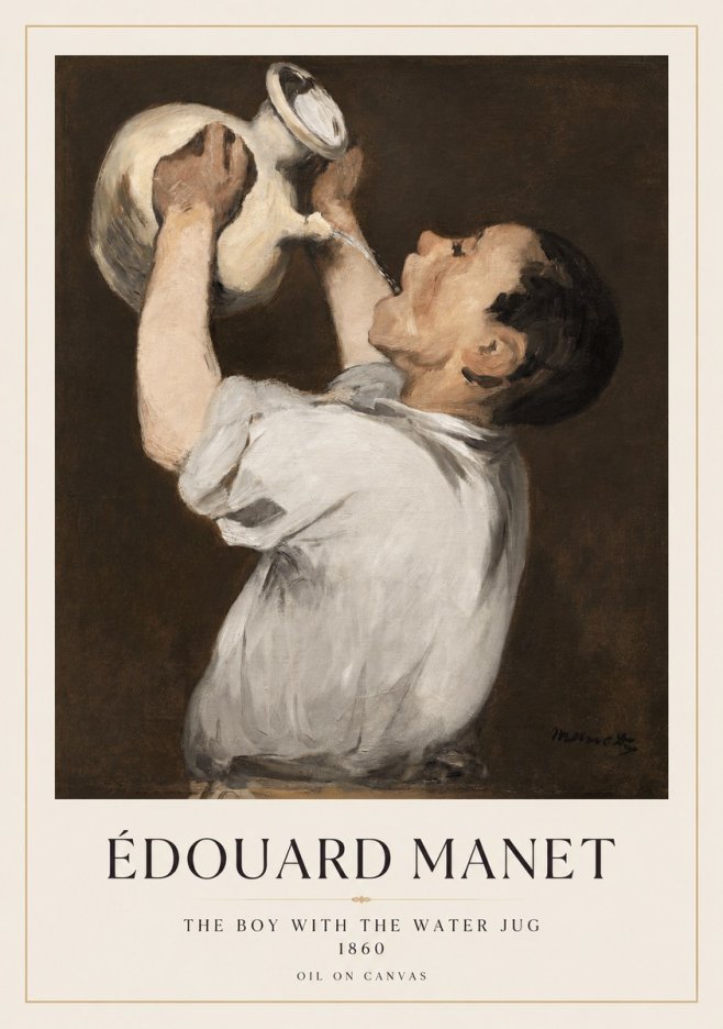 Édouard Manet The Boy with the Water Jug No1 - Affiche