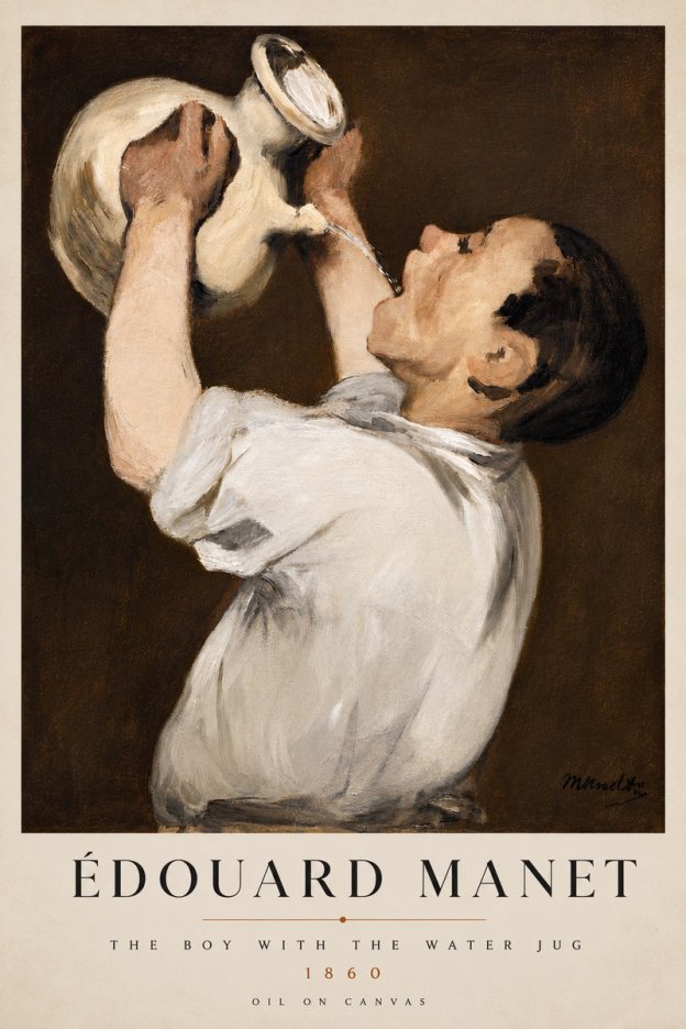 Édouard Manet The Boy with the Water Jug No6 - Affiche