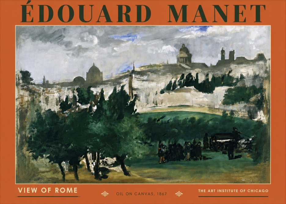 Édouard Manet View of Rome No6 - Affiche