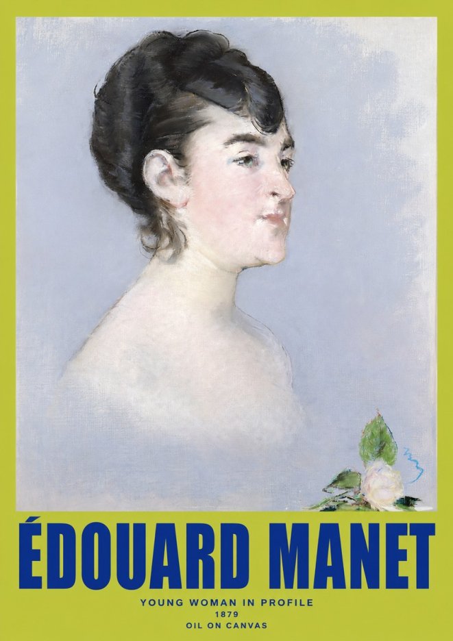 Édouard Manet Young Woman in Profile No2 - Affiche