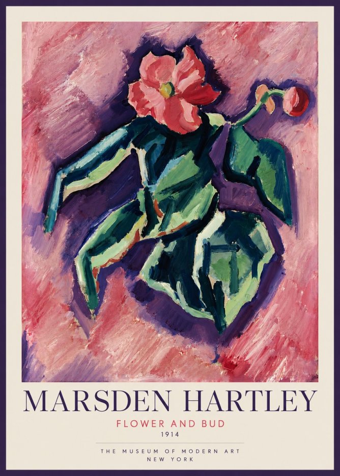 Marsden Hartley Flower and Bud No2 - Affiche