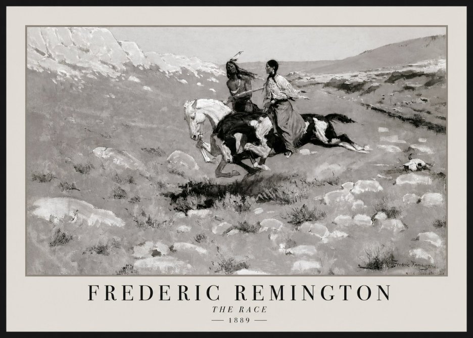 Frederic Remington The Race II No1 - Affiche