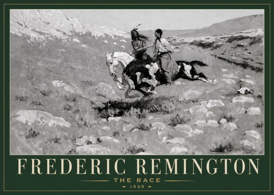Frederic Remington The Race II No3 - Affiche