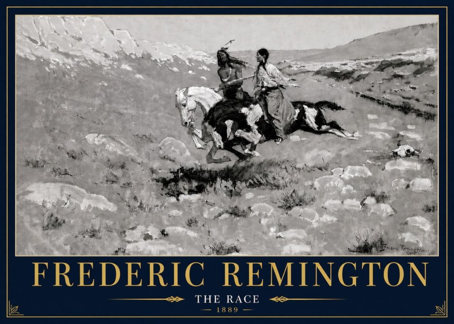 Frederic Remington The Race II No4 - Affiche