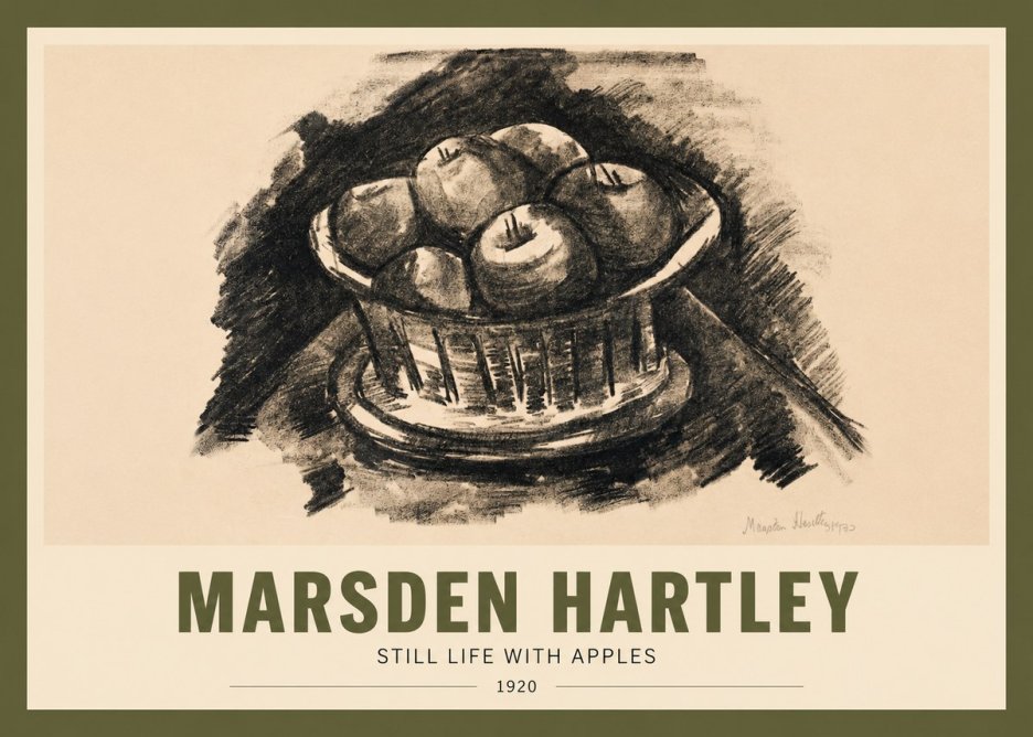 Marsden Hartley Still Life with Apples No2 - Affiche
