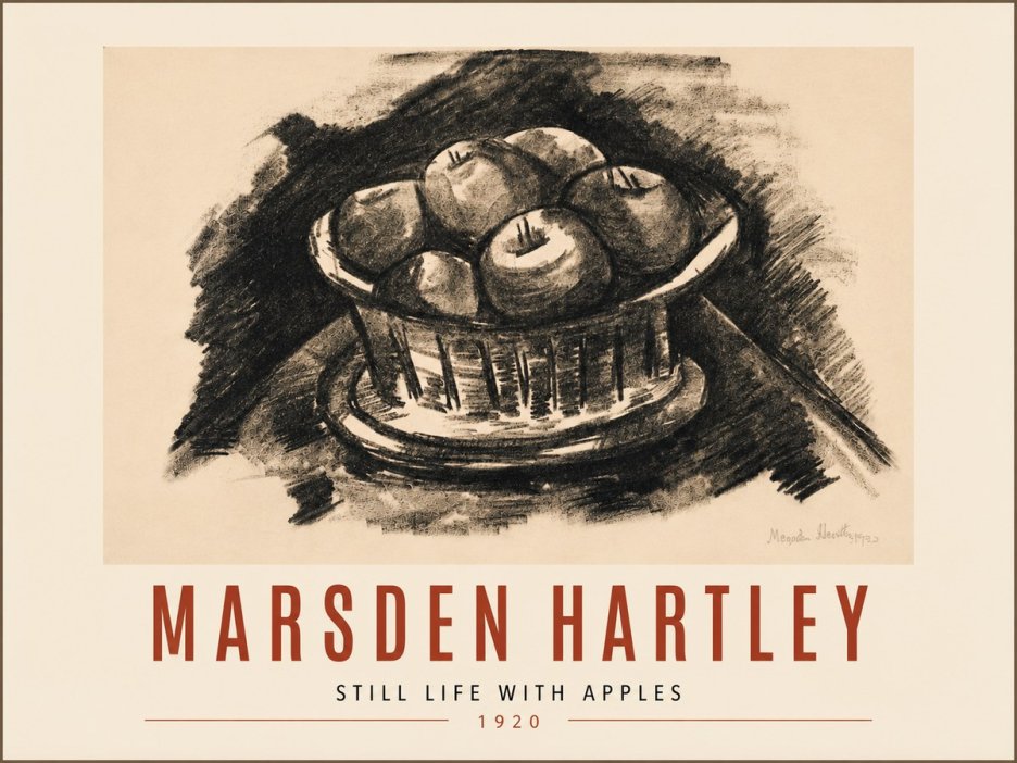 Marsden Hartley Still Life with Apples No5 - Affiche