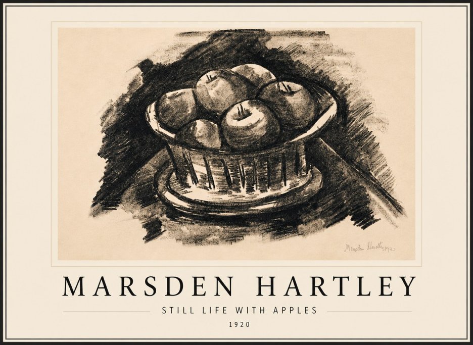 Marsden Hartley Still Life with Apples No6 - Affiche
