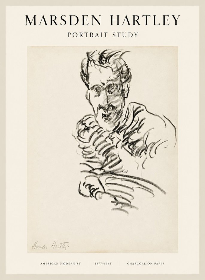 Marsden Hartley Portrait Study No1 - Affiche