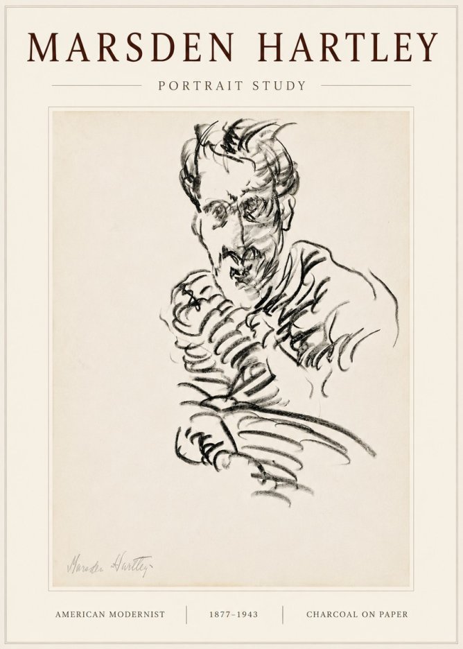 Marsden Hartley Portrait Study No6 - Affiche