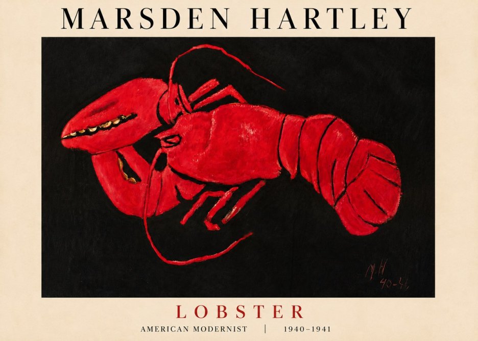 Marsden Hartley Lobster No3 - Affiche