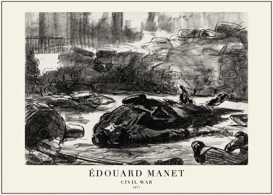 Édouard Manet Civil War No1 - Affiche