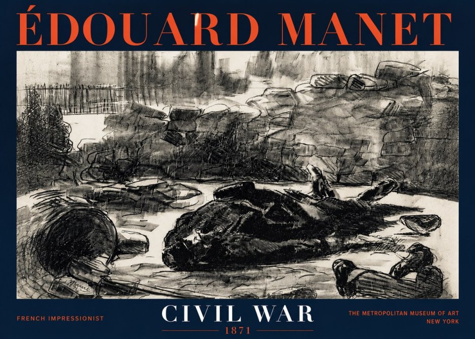 Édouard Manet Civil War No4 - Affiche
