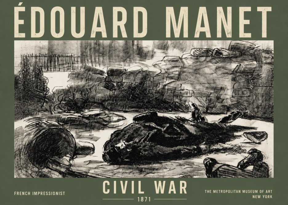 Édouard Manet Civil War No5 - Affiche